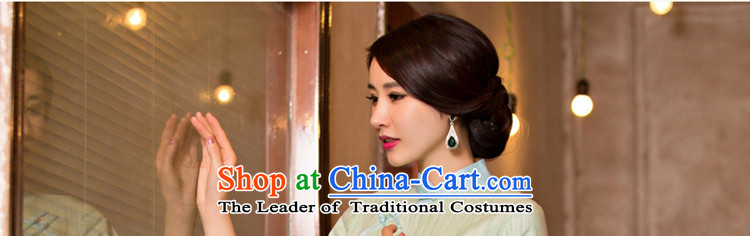 Mr Yuen so included in 2015 Long cloud cheongsam with ice population, Choo cheongsam dress new retro improved cheongsam dress 7 Cuff M130077 POWDER BLUE L picture, prices, brand platters! The elections are supplied in the national character of distribution, so action, buy now enjoy more preferential! As soon as possible.