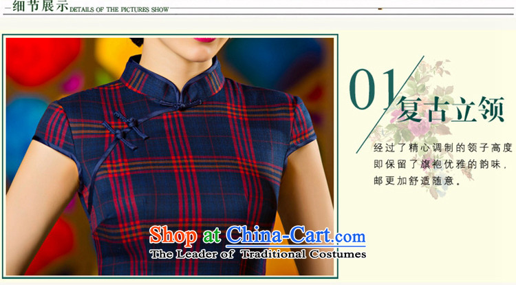 Mr YUEN of her of Qipao Summer 2015 Grid leisure retro temperament cheongsam dress new improved cheongsam dress TZM02 grid color S picture, prices, brand platters! The elections are supplied in the national character of distribution, so action, buy now enjoy more preferential! As soon as possible.