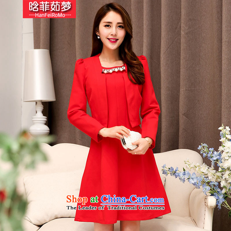 Detailed, Ju Meng 2015 new bride dress marriage toasting champagne fall back door onto waves services for bubbles sleeved vest dresses two kits bridesmaids light in red , L, detailed, Ju Meng (hanfeiromo) , , , shopping on the Internet