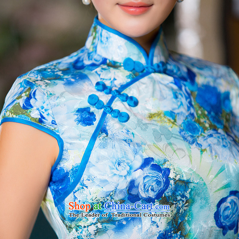 Time the new autumn 2015 Syria replace short qipao improved stylish Sau San cheongsam dress code retro-day qipao maximum load the picture color M, mom time Syrian shopping on the Internet has been pressed.