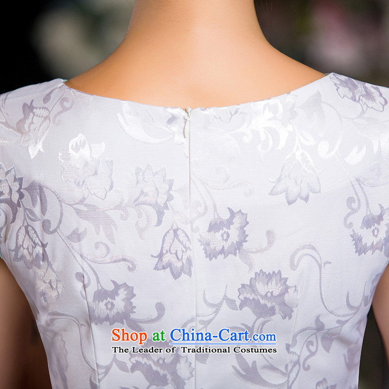 Time Syrian  qipao autumn 2015 replacing the new daily dresses improved stylish and elegant qipao gown small strain Sau San round-neck collar picture color S time Syrian shopping on the Internet has been pressed.
