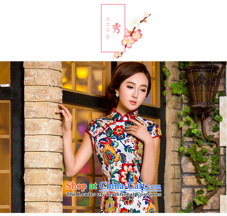 Time Syrian retro national Wind Flower cheongsam dress stylish improved arts cheongsam dress 2015 Sau San autumn new picture color M brand, prices, picture platters! The elections are supplied in the national character of distribution, so action, buy now enjoy more preferential! As soon as possible.