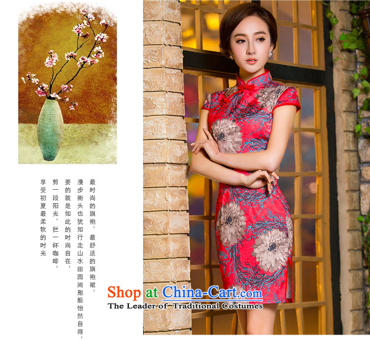 Syria qipao 2015 Fall Time New Stylish retro improved graphics thin daily short Sau San, qipao dresses female red XL Photo, prices, brand platters! The elections are supplied in the national character of distribution, so action, buy now enjoy more preferential! As soon as possible.