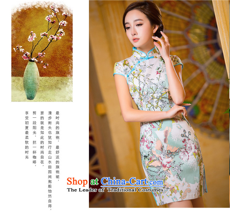 Time the new 2015 Syria cheongsam with daily improved retro autumn elegant qipao short skirts and women of qipao code video picture color photo of thin XL, prices, brand platters! The elections are supplied in the national character of distribution, so action, buy now enjoy more preferential! As soon as possible.