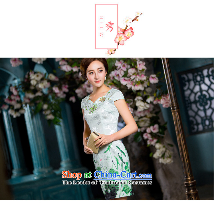 Time the  new 2015 Syria qipao stylish lotus figure gradient style qipao improved skirt summer stylish Sau San Green Green XXL pictures I should be grateful if you would have, prices, brand platters! The elections are supplied in the national character of distribution, so action, buy now enjoy more preferential! As soon as possible.