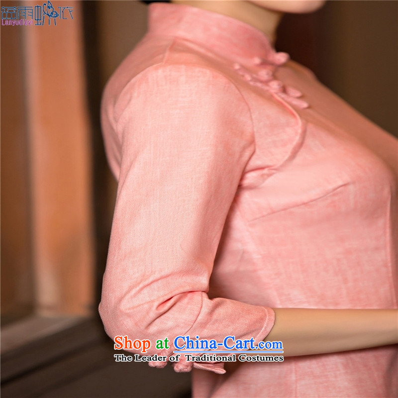 The new improved stylish qipao skirt high on the forklift truck Mock-neck Sau San cheongsam dress 7 Cuff It contains 11,080 sq S blue qipao rain butterfly according to , , , shopping on the Internet