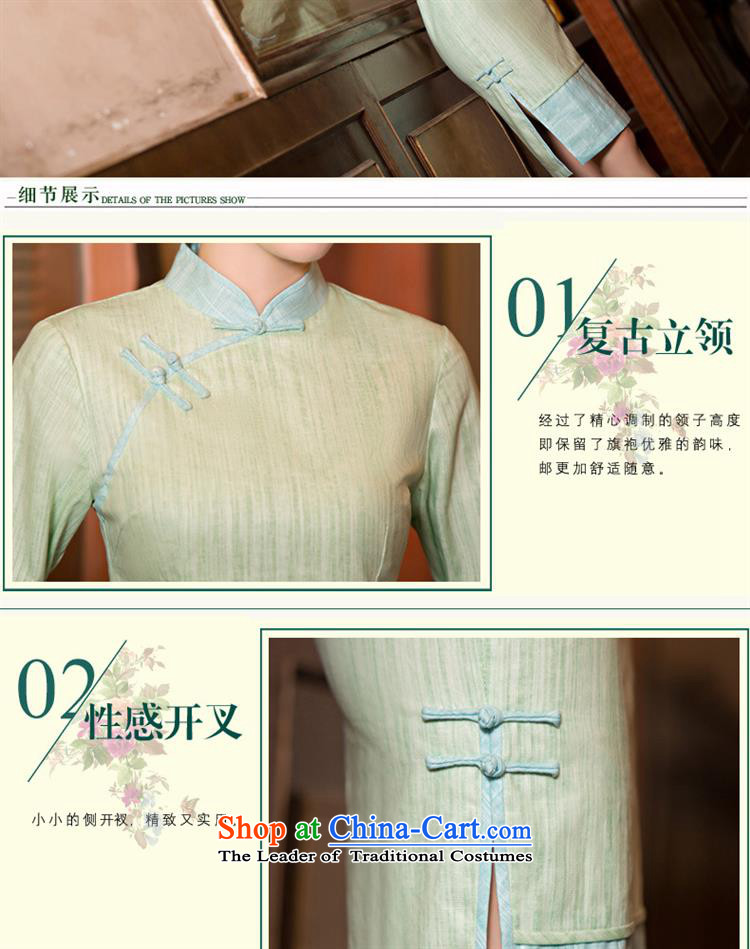 7 cuff qipao autumn of the forklift truck New High-collar solid color graphics thin cheongsam dress cheongsam dress 130077 XL Photo, prices, brand platters! The elections are supplied in the national character of distribution, so action, buy now enjoy more preferential! As soon as possible.