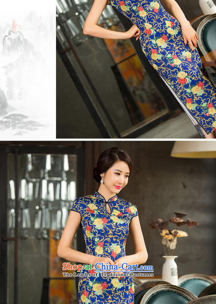 The new summer long Silk Cheongsam Sau San short-sleeved cheongsam dress collar cheongsam dress 11014 L picture, prices, brand platters! The elections are supplied in the national character of distribution, so action, buy now enjoy more preferential! As soon as possible.