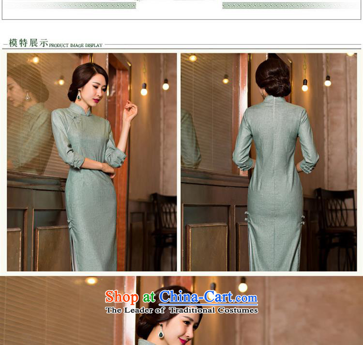In the summer and autumn of 2015 New Long linen dresses pure color improved stylish cheongsam dress cheongsam dress 120081 XL Photo, prices, brand platters! The elections are supplied in the national character of distribution, so action, buy now enjoy more preferential! As soon as possible.