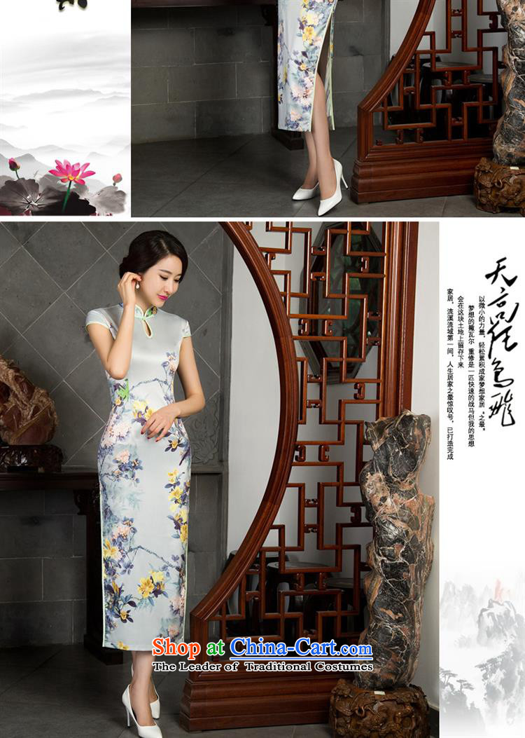 The new long cheongsam dress high on's sleeveless cheongsam dress qipao 10017 S picture, prices, brand platters! The elections are supplied in the national character of distribution, so action, buy now enjoy more preferential! As soon as possible.