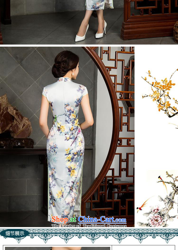 The new long cheongsam dress high on's sleeveless cheongsam dress qipao 10017 S picture, prices, brand platters! The elections are supplied in the national character of distribution, so action, buy now enjoy more preferential! As soon as possible.
