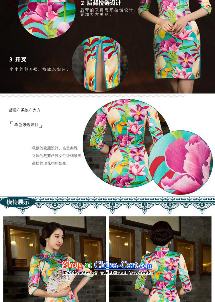 Silk Cheongsam ethnic retro in cuff summer qipao skirt 11029( 2015) M pictures, double price, brand platters! The elections are supplied in the national character of distribution, so action, buy now enjoy more preferential! As soon as possible.
