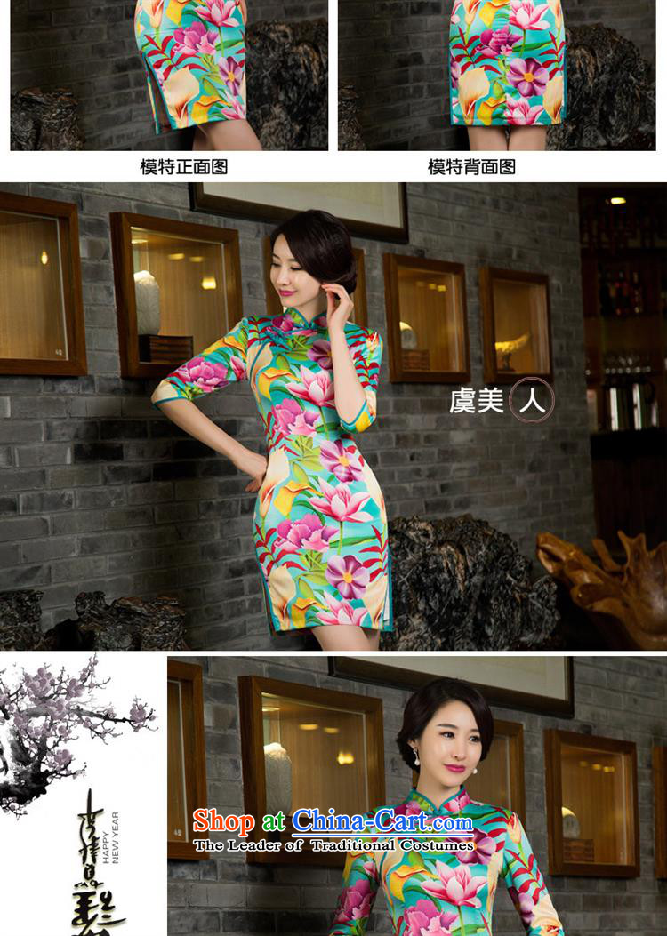 Silk Cheongsam ethnic retro in cuff summer qipao skirt 11029( 2015) M pictures, double price, brand platters! The elections are supplied in the national character of distribution, so action, buy now enjoy more preferential! As soon as possible.