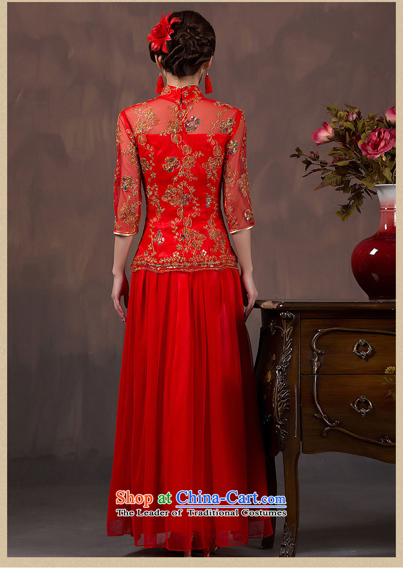 You do not marry non-fall new wedding dress lace chain link fence collar cheongsam red retro-port bows services embroidery Sau San double dress wedding gown Red 7 piece set to 4XL Photo, prices, brand platters! The elections are supplied in the national character of distribution, so action, buy now enjoy more preferential! As soon as possible.