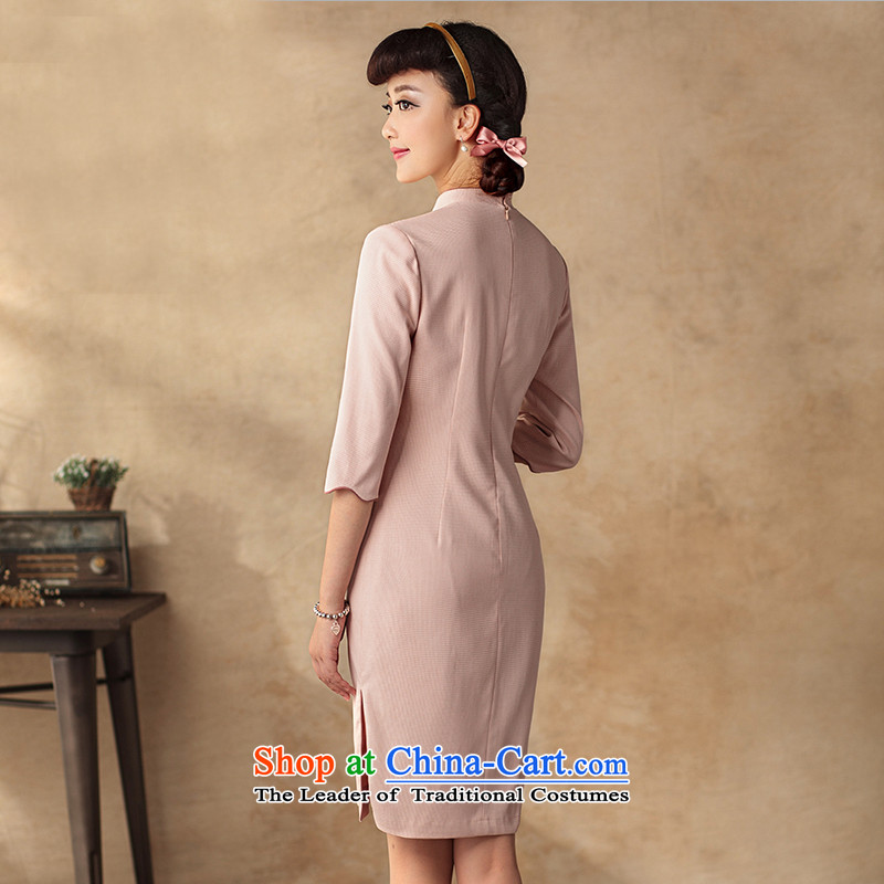 A Pinwheel Without Wind So Lai Yat 2015 new seven-day short-sleeved cheongsam dress) load retro improvement of the Sau San autumn cheongsam pink pre-sale 3 days , Yat Lady , , , shopping on the Internet