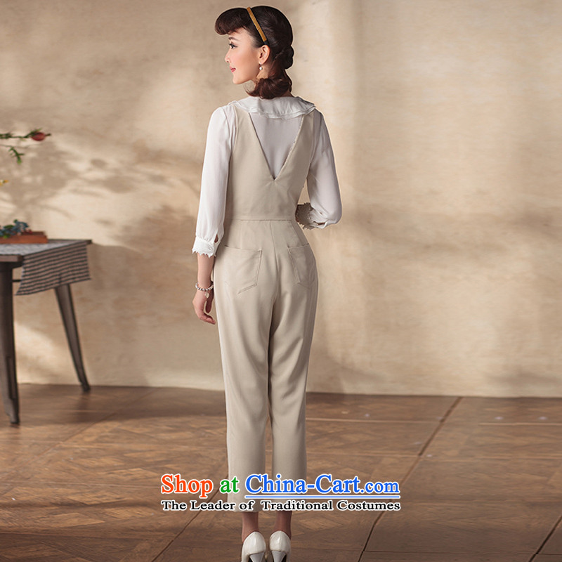 A Pinwheel Without Wind ching chiu yi 2015 new autumn replacing ladies pants retro improved national wind Sau San 9 dresses trousers and cream , L, Yat Lady , , , shopping on the Internet