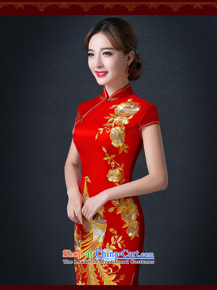 Hillo Lisa (XILUOSHA) Marriage qipao retro Phoenix Chinese embroidery long bride services bows dress red Door Services 2015 New Red M picture, prices, brand platters! The elections are supplied in the national character of distribution, so action, buy now enjoy more preferential! As soon as possible.