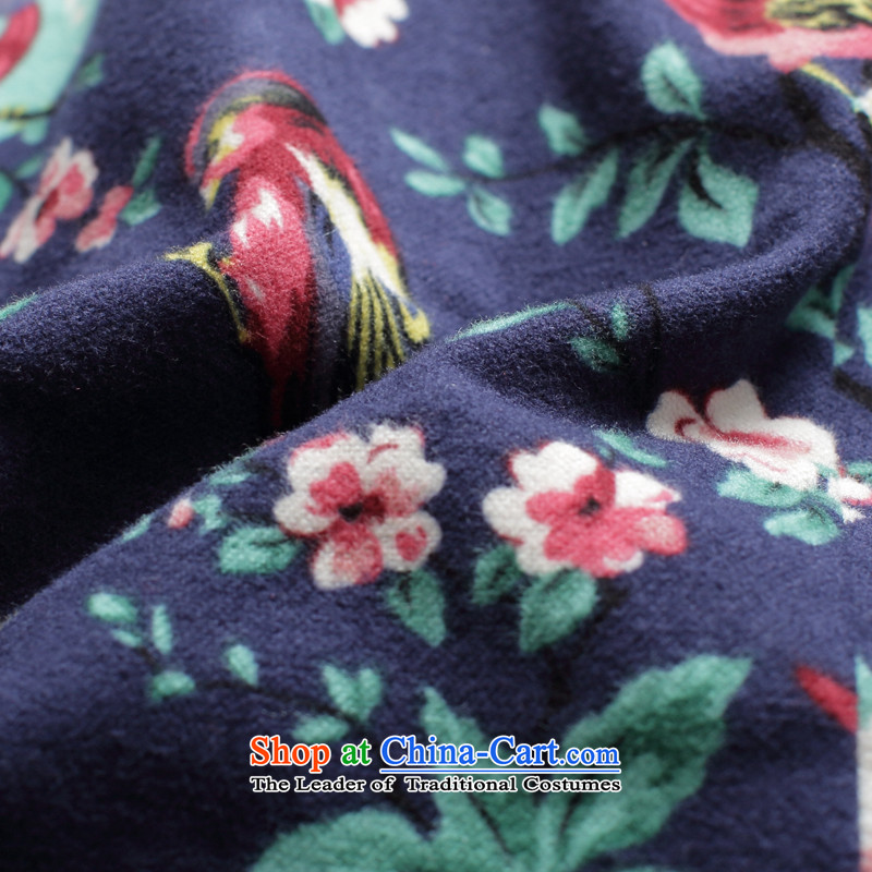 Bong-migratory 7475 2015 Autumn qipao long-sleeved blouses cotton linen TANG Sau San stylish shirt qipao daily DQ15183 RED , L, Bong-migratory 7475 , , , shopping on the Internet