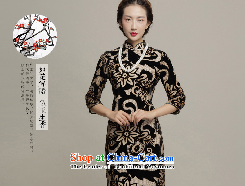 Bong-migratory 7475 Autumn 2015 new cheongsam qipao daily Sau San stylish Wool Velvet cheongsam dress suit in cuff DQ15184 M picture, prices, brand platters! The elections are supplied in the national character of distribution, so action, buy now enjoy more preferential! As soon as possible.