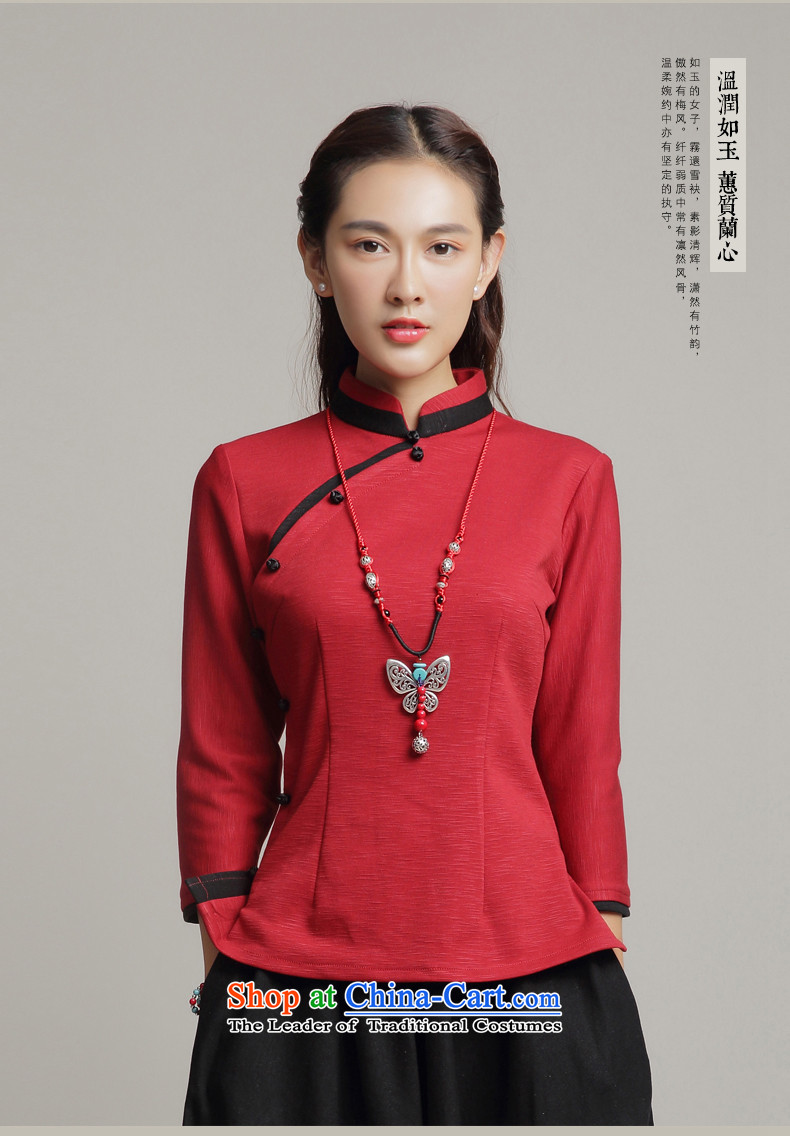 Bong-migratory 7475 Autumn 2015 new cheongsam long-sleeved blouses Tang retro cotton shirt qipao DQ15185 Sau San RED M picture, prices, brand platters! The elections are supplied in the national character of distribution, so action, buy now enjoy more preferential! As soon as possible.