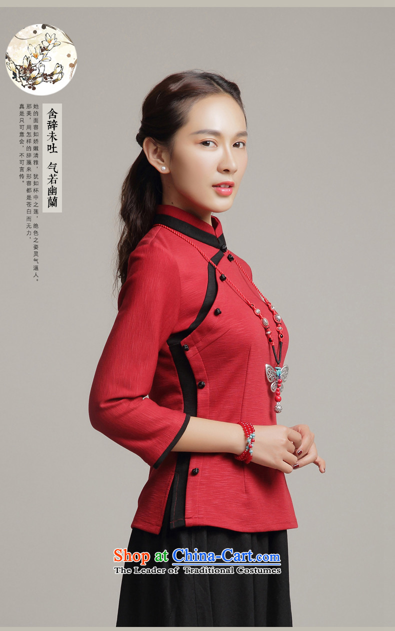 Bong-migratory 7475 Autumn 2015 new cheongsam long-sleeved blouses Tang retro cotton shirt qipao DQ15185 Sau San RED M picture, prices, brand platters! The elections are supplied in the national character of distribution, so action, buy now enjoy more preferential! As soon as possible.