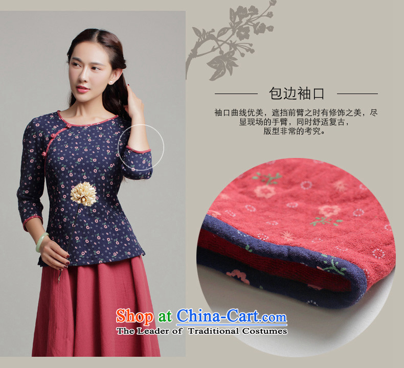 Bong-migratory 7475 Autumn 2015 long-sleeved cotton qipao Tang Blouses Chinese national saika qipao DQ15187 shirt red XL Photo, prices, brand platters! The elections are supplied in the national character of distribution, so action, buy now enjoy more preferential! As soon as possible.