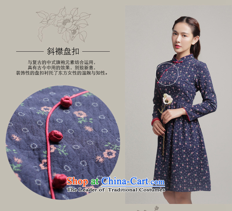 Bong-migratory 7475 Autumn 2015 new cheongsam long-sleeved small fresh dresses and stylish cotton linen cheongsam dress DQ15189 RED M picture, prices, brand platters! The elections are supplied in the national character of distribution, so action, buy now enjoy more preferential! As soon as possible.