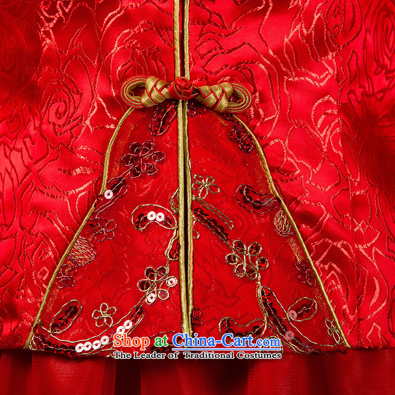 Non-you do not marry 2015 autumn and winter new wedding dress ornate damask cheongsam red retro bows Services snap-collar double dress improvement of 9 Cuff married you do not marry non-XL, , , , shopping on the Internet
