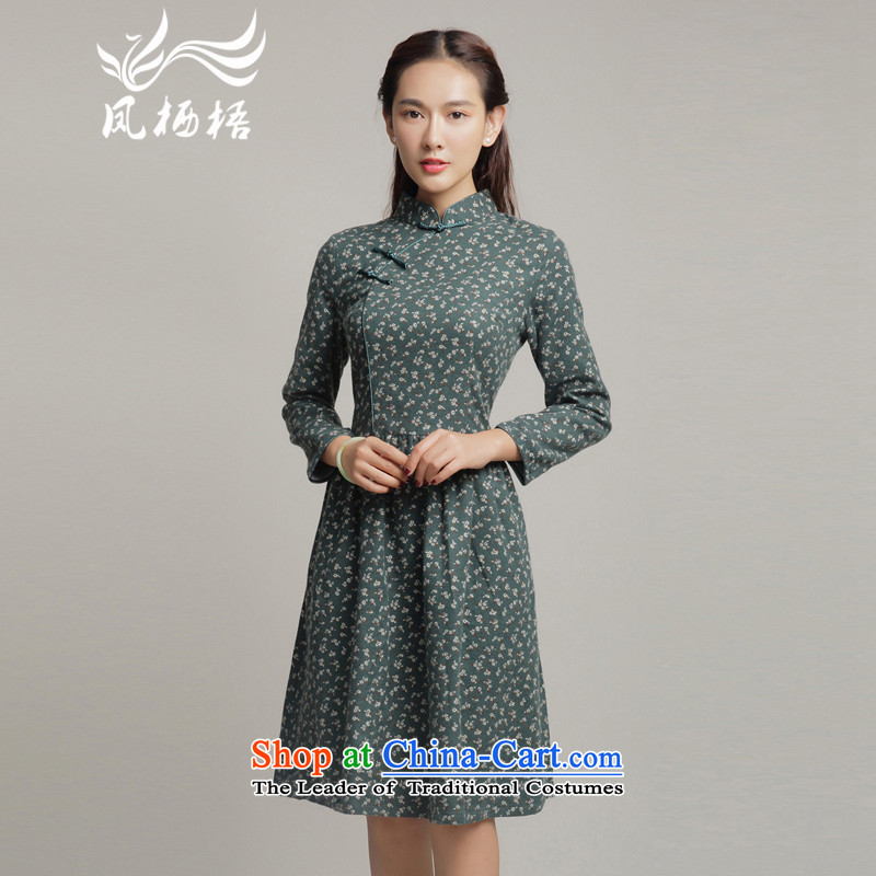 Bong-migratory 7475 2015 autumn and winter improved stylish and elegant reminiscent of the national dress small saika qipao skirt DQ15195 RED , L, Bong-migratory 7475 , , , shopping on the Internet