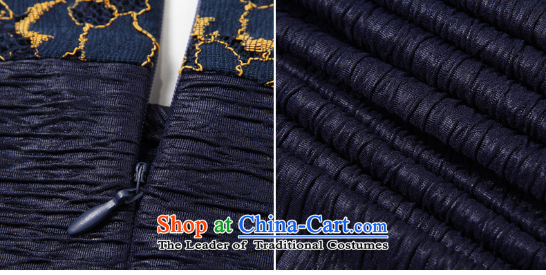 Cayman and Lai Tang Gown cheongsam dress temperament lace engraving step skirt new) Autumn 2015 commuter OL Sau San dresses navy XL Photo, prices, brand platters! The elections are supplied in the national character of distribution, so action, buy now enjoy more preferential! As soon as possible.