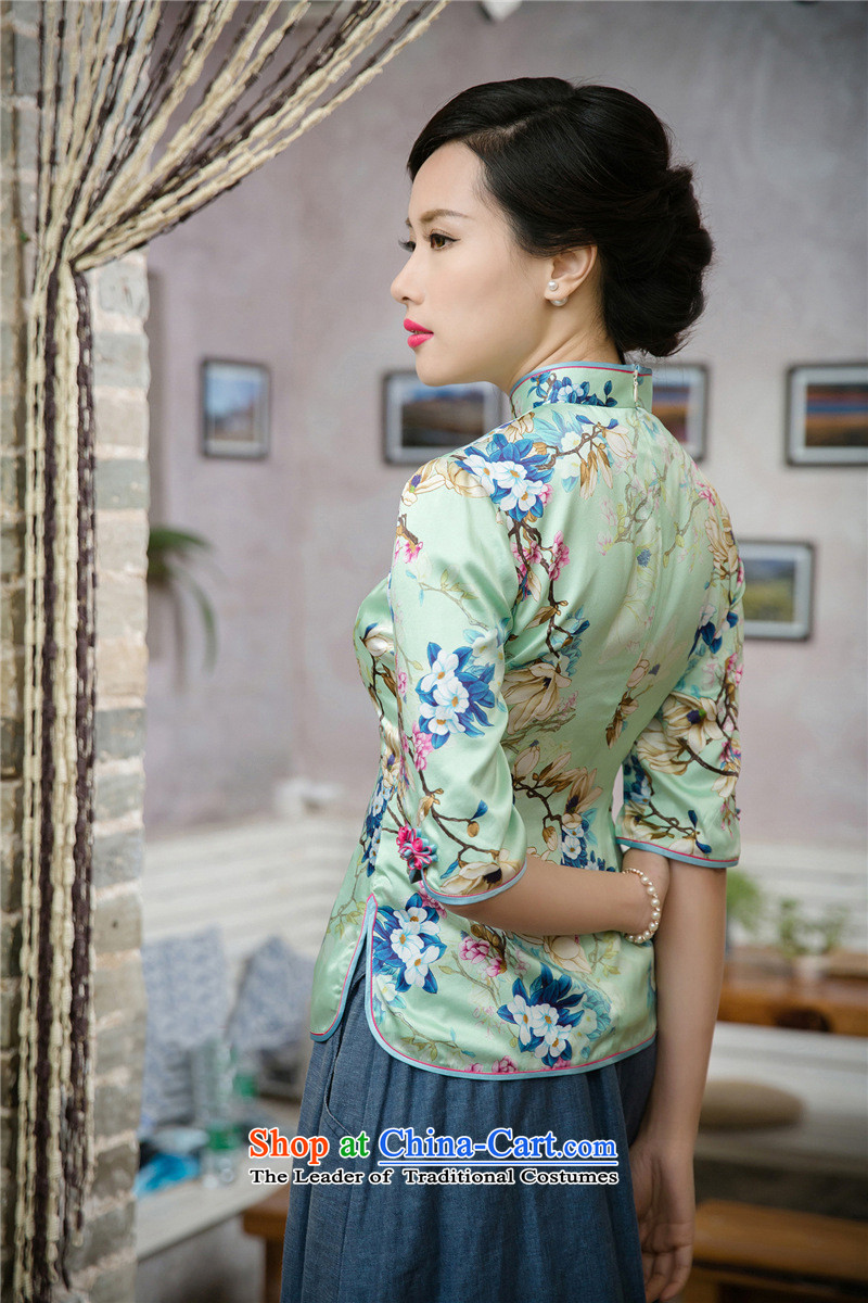 7475 2015 Autumn Fung migratory New Silk Cheongsam blouse retro Stylish retro silk Tang blouses DQ15197 SUIT XL Photo, prices, brand platters! The elections are supplied in the national character of distribution, so action, buy now enjoy more preferential! As soon as possible.