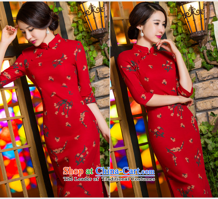 In the autumn of 2015 on Princess Yan Sau San video in the retro thin large cuff improved linen long skirt 9036# cheongsam with M picture, prices, brand platters! The elections are supplied in the national character of distribution, so action, buy now enjoy more preferential! As soon as possible.