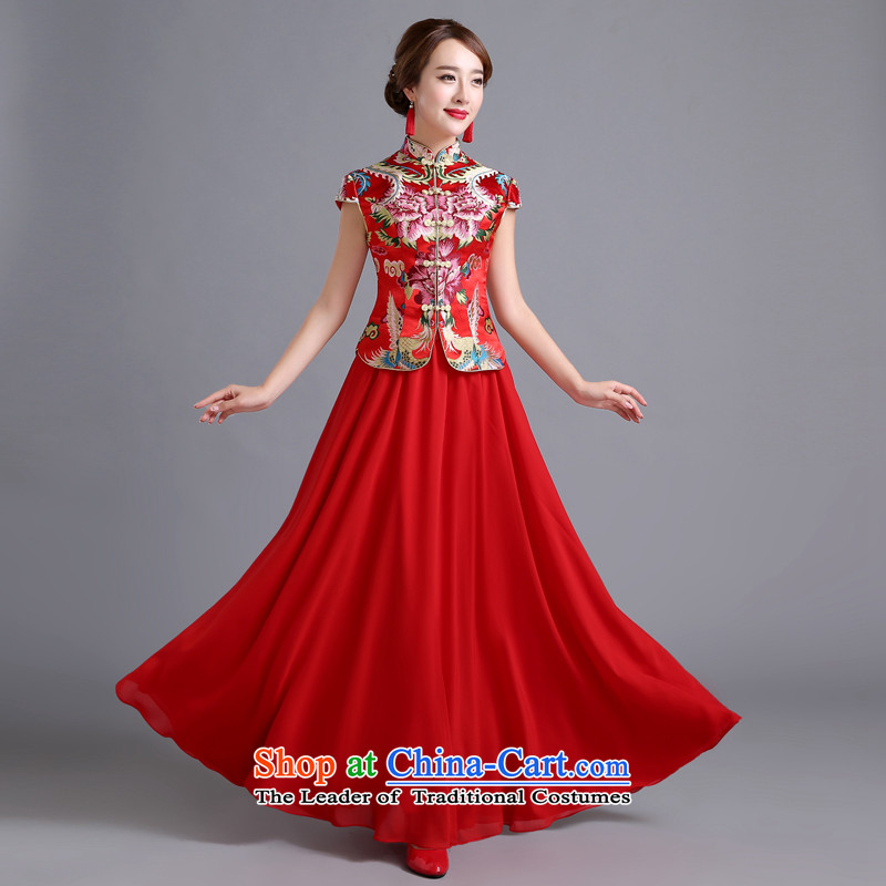 Toasting champagne dress uniform marriage qipao autumn 2015 cheongsam dress new stylish retro improvement of the Sau San red qipao female red can be made plus $30 does not return, Yi Sang Love , , , shopping on the Internet