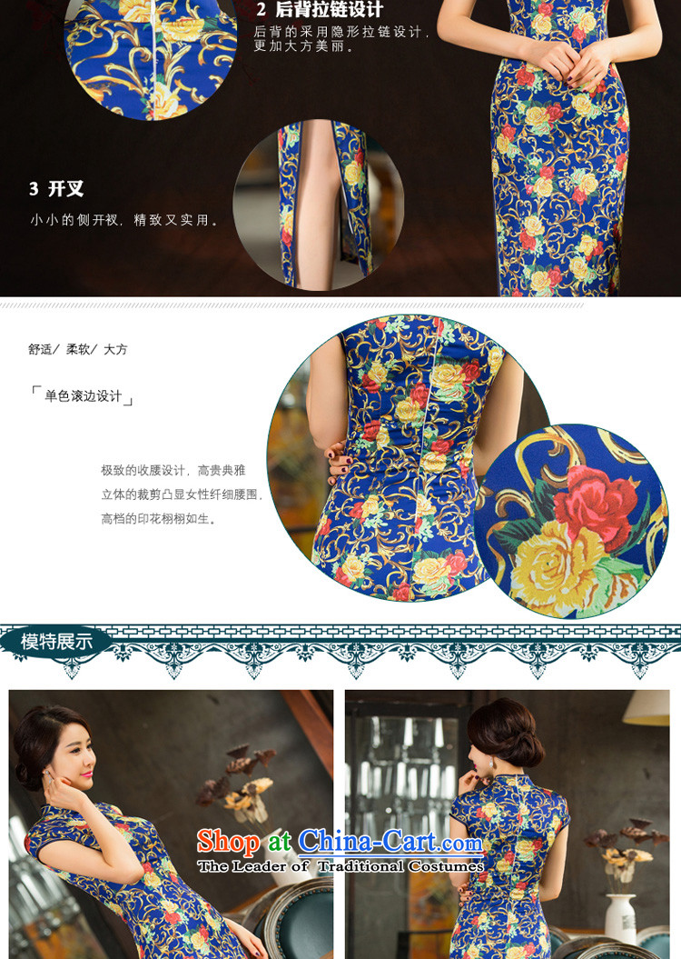The pro-am daily Silk Cheongsam long 2015 new improved summer retro dresses larger in long autumn Ms. long M picture, prices, brand platters! The elections are supplied in the national character of distribution, so action, buy now enjoy more preferential! As soon as possible.