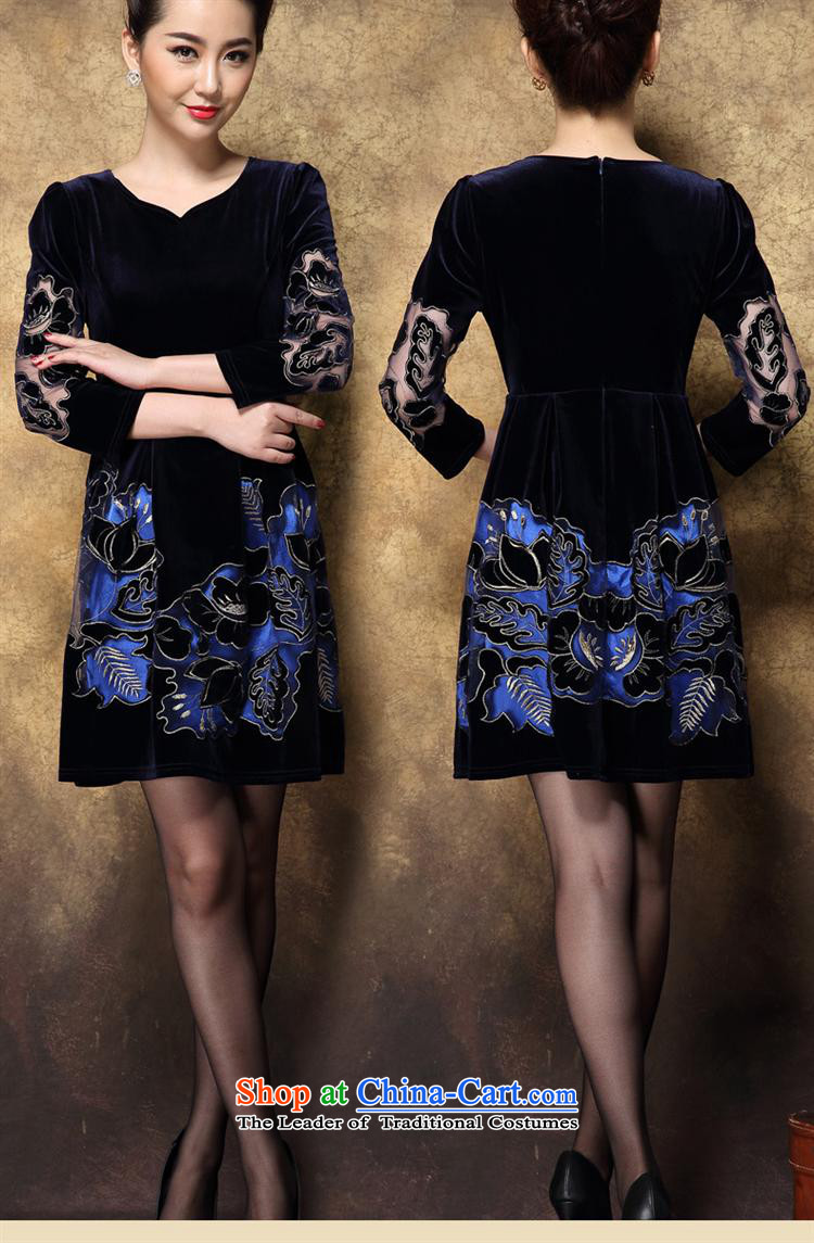 The Black Butterfly 2015 high-end of autumn, new middle-aged moms with large long-sleeved Kim velvet normal black XXL picture, prices, brand platters! The elections are supplied in the national character of distribution, so action, buy now enjoy more preferential! As soon as possible.
