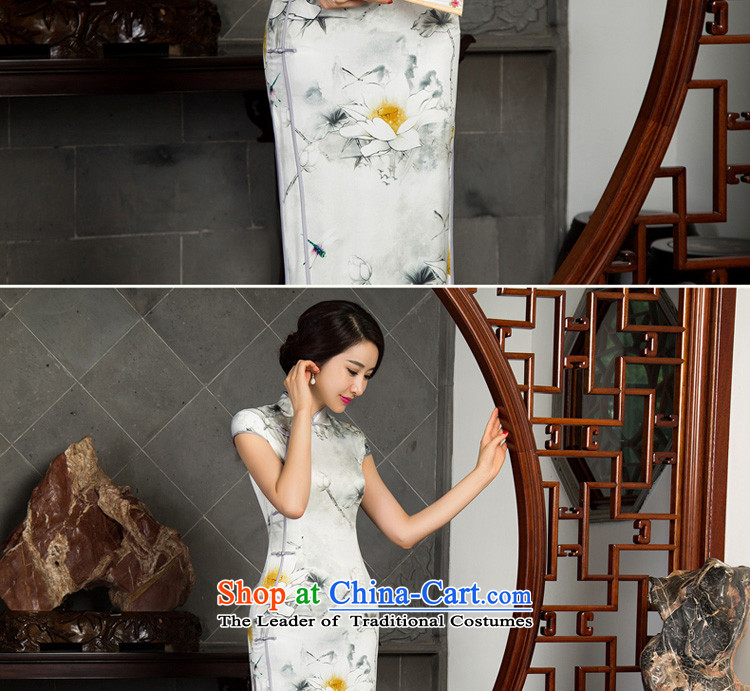 The pro-am daily cheongsam dress in silk long 2015 new improvements often large retro autumn Ms. long - Ink Lotus M picture, prices, brand platters! The elections are supplied in the national character of distribution, so action, buy now enjoy more preferential! As soon as possible.