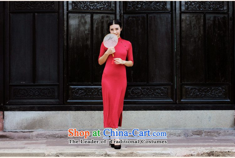The Republic of Korea guryan autumn 2015 new dresses long skirt retro arts lady who decorated elegantly thin improved qipao graphics skirt red L pre-sale prices, pictures, S brand platters! The elections are supplied in the national character of distribution, so action, buy now enjoy more preferential! As soon as possible.
