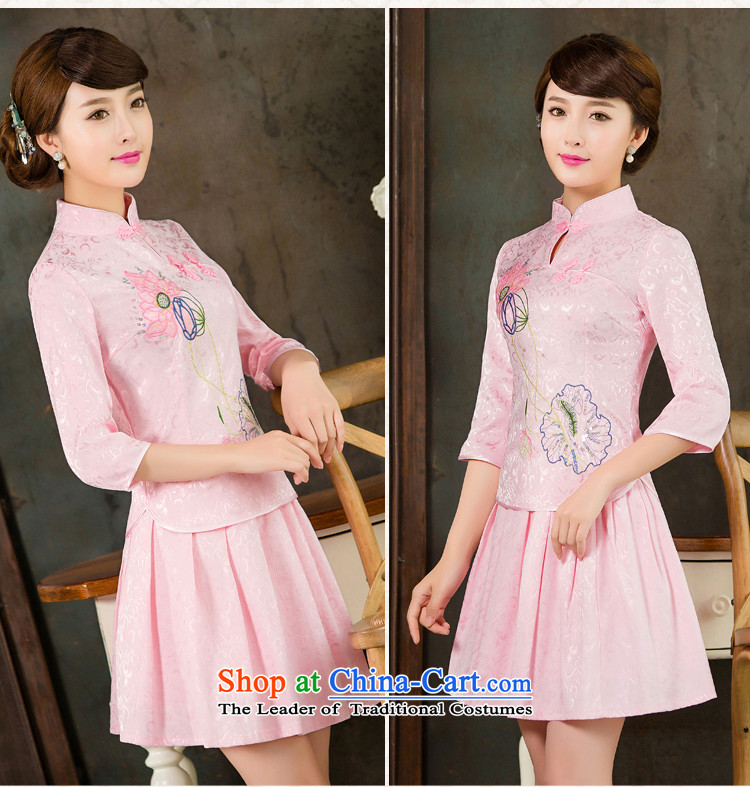Kiosks Yin Fei  2015 Spring/Summer female new daily long-sleeved Stylish retro qipao two kit B in 1121 in white sleeves cuff S picture, prices, brand platters! The elections are supplied in the national character of distribution, so action, buy now enjoy more preferential! As soon as possible.