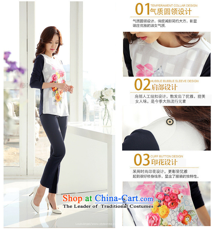 Hami 2015 autumn and winter new Korean Style Boxed Baihua stamp relaxd mother larger women wear shirts female T-shirt picture color pictures, prices, S brand platters! The elections are supplied in the national character of distribution, so action, buy now enjoy more preferential! As soon as possible.