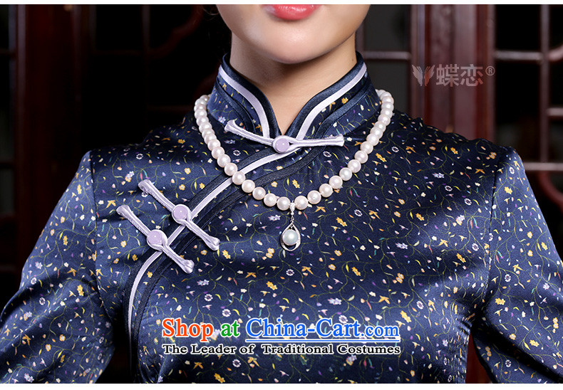 Butterfly Lovers 2015 Autumn new long-sleeved long), improved cheongsam dress Stylish retro Silk Cheongsam figure S picture, prices, brand platters! The elections are supplied in the national character of distribution, so action, buy now enjoy more preferential! As soon as possible.