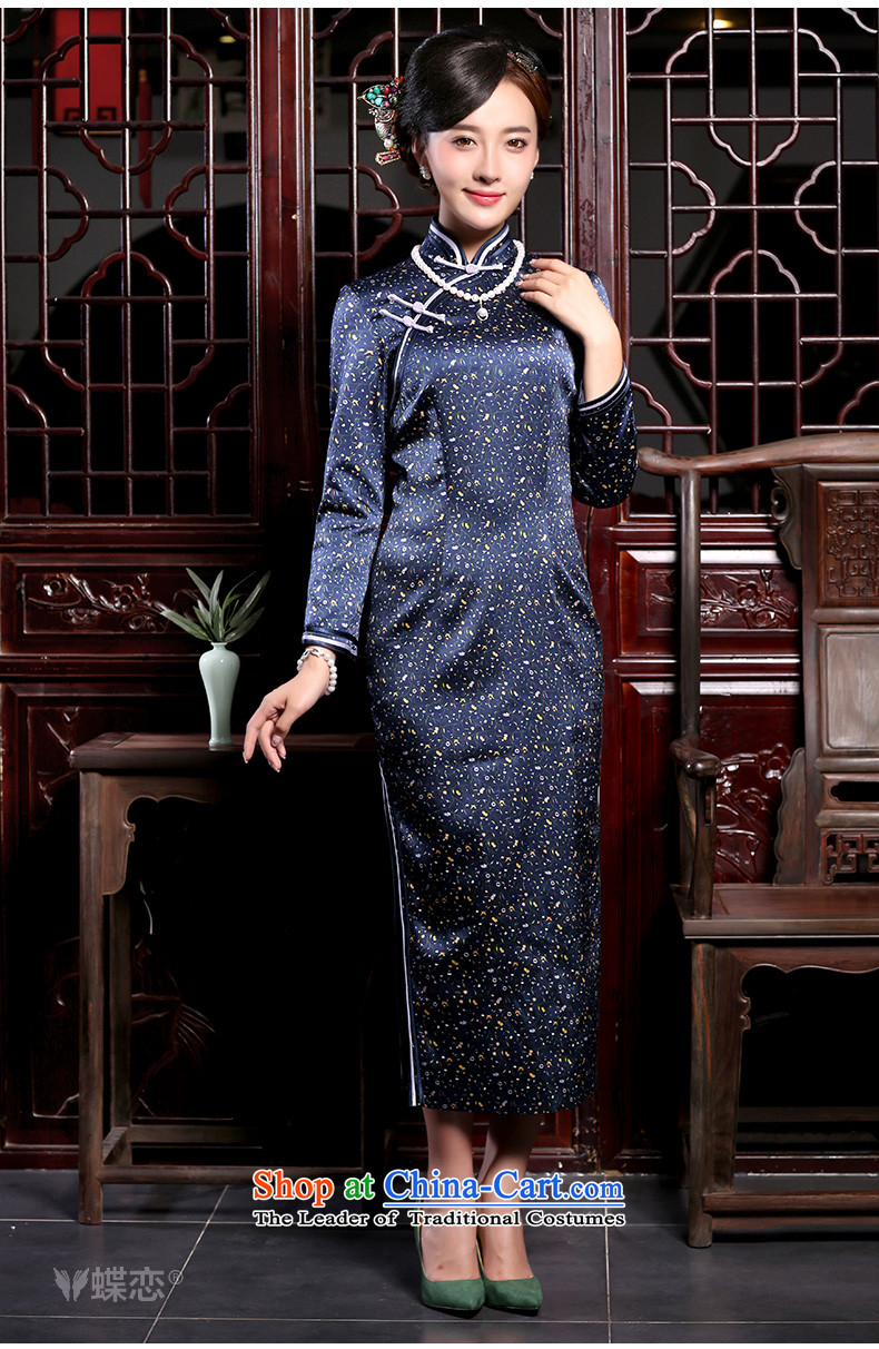 Butterfly Lovers 2015 Autumn new long-sleeved long), improved cheongsam dress Stylish retro Silk Cheongsam figure L picture, prices, brand platters! The elections are supplied in the national character of distribution, so action, buy now enjoy more preferential! As soon as possible.