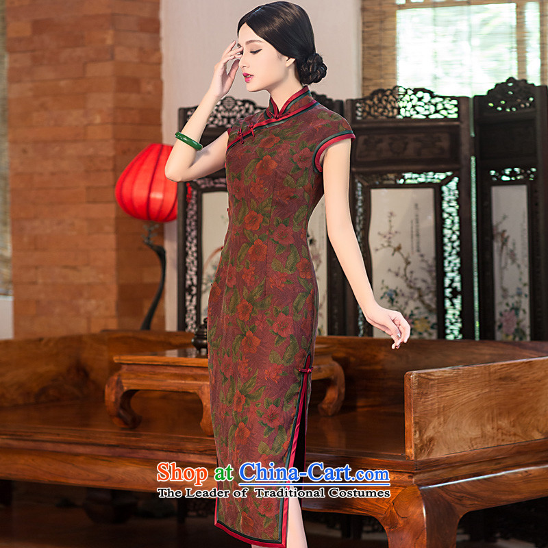 Chinese New Year 2015 classic ethnic improved stylish Ms. daily long silk yarn qipao cloud of incense Sau San dresses 120CM- long pre-sale 15 days XL, China Ethnic Classic (HUAZUJINGDIAN) , , , shopping on the Internet