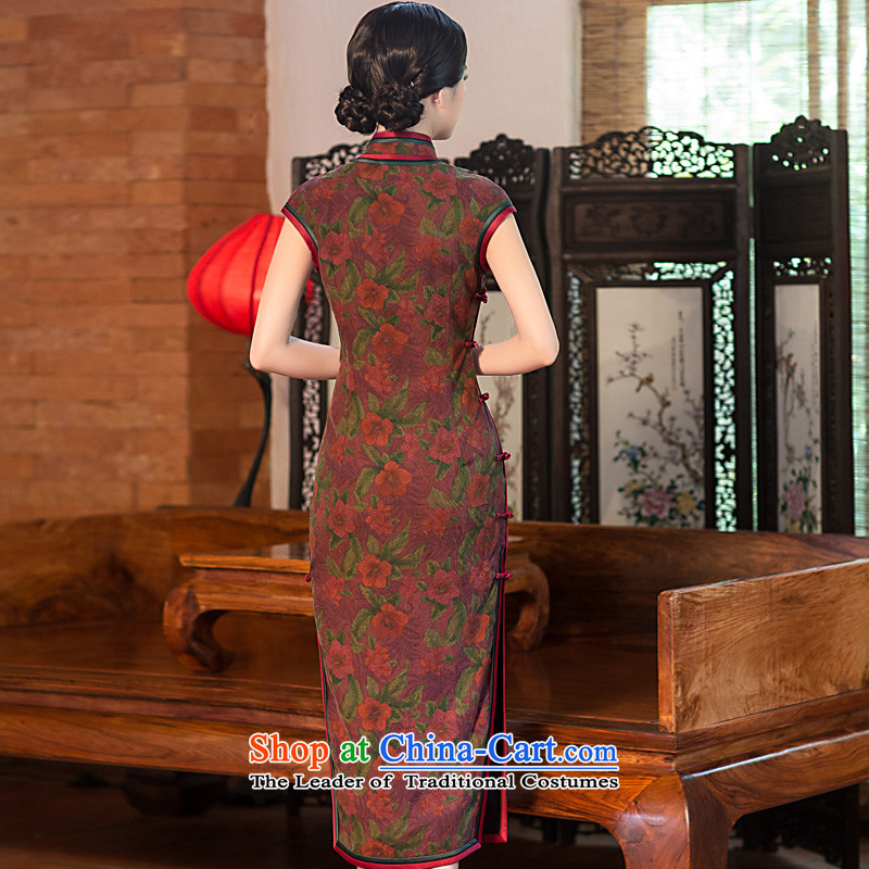 Chinese New Year 2015 classic ethnic improved stylish Ms. daily long silk yarn qipao cloud of incense Sau San dresses 120CM- long pre-sale 15 days XL, China Ethnic Classic (HUAZUJINGDIAN) , , , shopping on the Internet