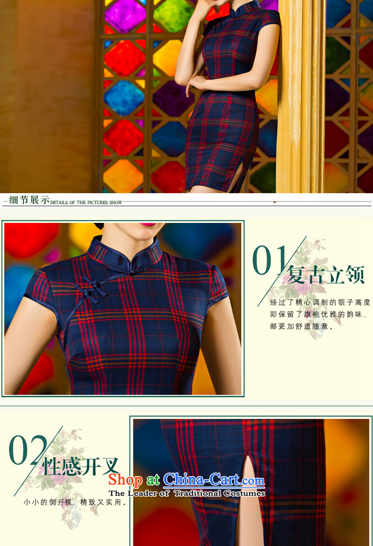 The pro-am daily latticed cheongsam dress short, 2015 new improved retro Sau San video thin large Ms. Qiu short) - Red and black tartan XL Photo, prices, brand platters! The elections are supplied in the national character of distribution, so action, buy now enjoy more preferential! As soon as possible.