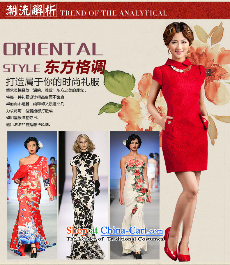 Non-you do not marry 2015 new bride bows serving short-sleeved Sau San Chinese wedding booking lapel temperament dresses red video thin back to red M photo door, prices, brand platters! The elections are supplied in the national character of distribution, so action, buy now enjoy more preferential! As soon as possible.