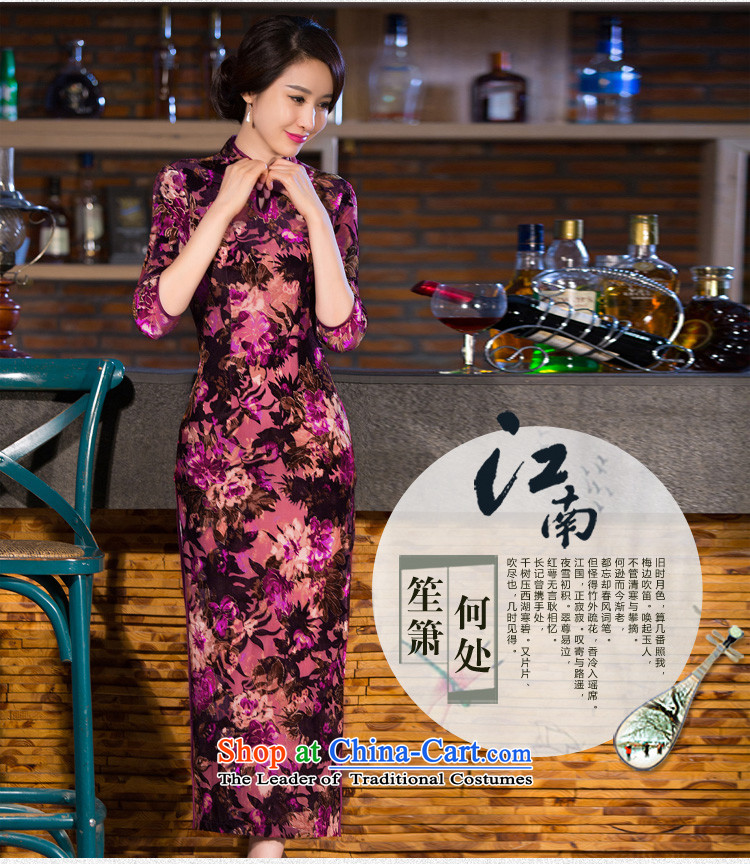 The spring and summer of 2015 new stylish improved cheongsam dress retro long wool qipao B S pictures violets, prices, brand platters! The elections are supplied in the national character of distribution, so action, buy now enjoy more preferential! As soon as possible.