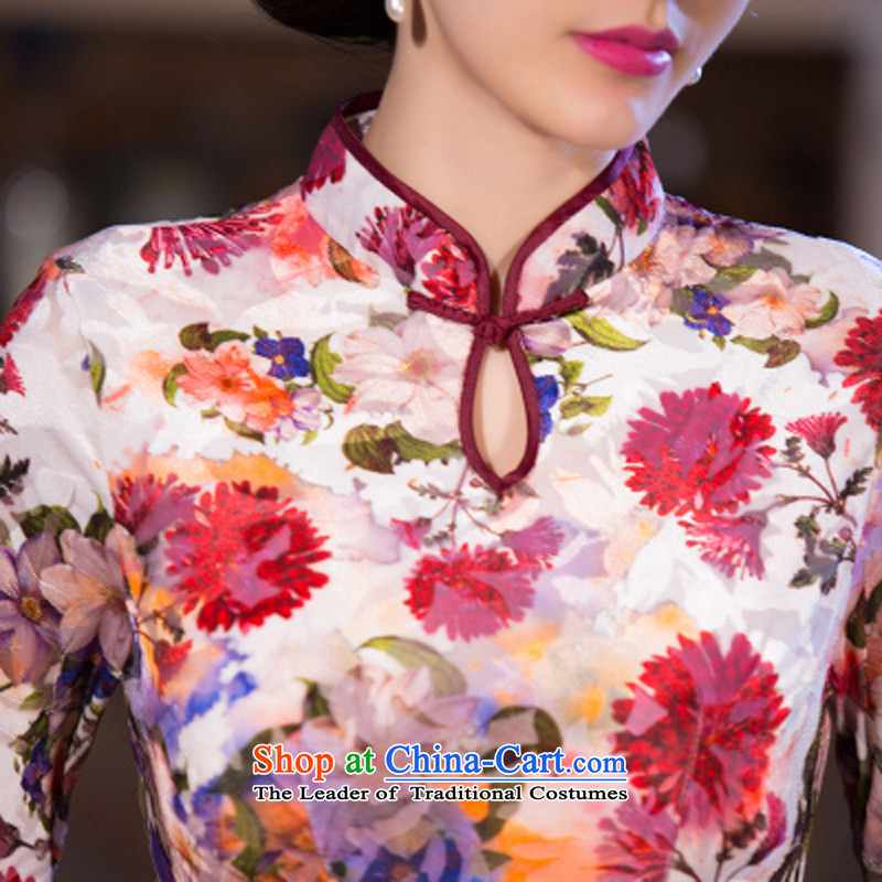 The spring and summer of 2015 new stylish improved cheongsam dress retro long wool qipao B S, Putin violet sea dreams wedding dress shopping on the Internet has been pressed.