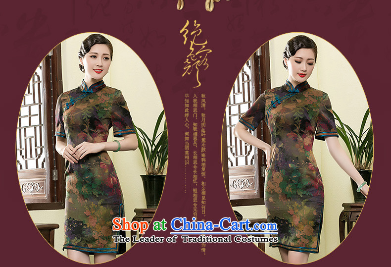 The seal of the Summer 2015 new retro-cloud Silk Cheongsam improved manually by Ms. cheongsam dress photo color pictures, prices, XXXL brand platters! The elections are supplied in the national character of distribution, so action, buy now enjoy more preferential! As soon as possible.