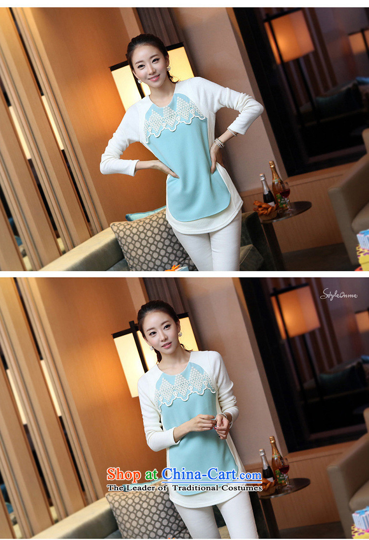 The main new products fall 2015 Korean fashion boutiques, a woman knocked color stitching long-sleeved sweater knit-to-female white S picture, prices, brand platters! The elections are supplied in the national character of distribution, so action, buy now enjoy more preferential! As soon as possible.