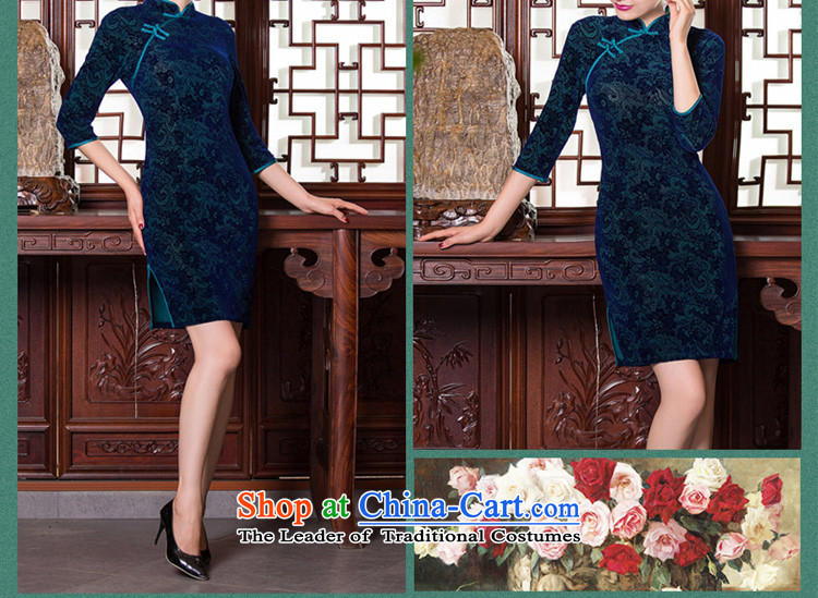 Yuan of vines autumn 2015. cuffs with retro style mother load qipao qipao cheongsam dress in older new QD097-99 Ms. purple L picture, prices, brand platters! The elections are supplied in the national character of distribution, so action, buy now enjoy more preferential! As soon as possible.